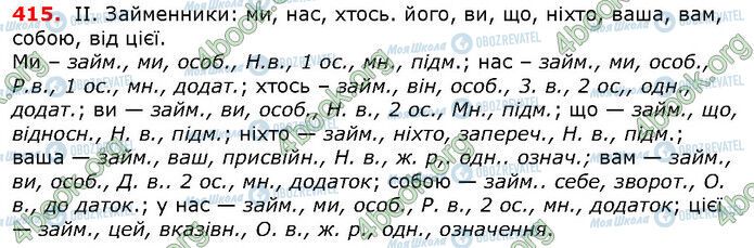 ГДЗ Укр мова 6 класс страница 415